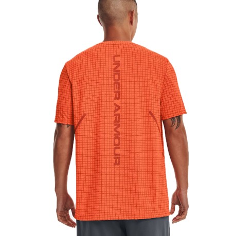 T-shirt Uomo Ua Seamless Grid nero fronte