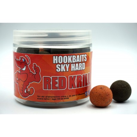 Boilies alleggerite Sky Hard Red Krill 24 mm