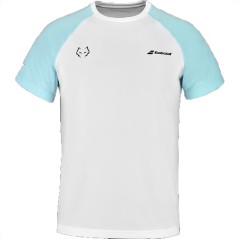 T-Shirt Uomo Crew Neck Tee Juan Lebron bianco azzurro fronte