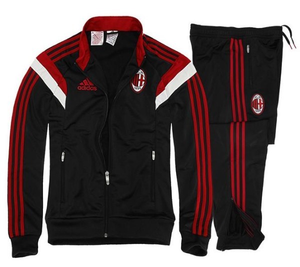 Tuta bambino AC Milan Pes Suit colore Nero Rosso - Adidas - SportIT.com