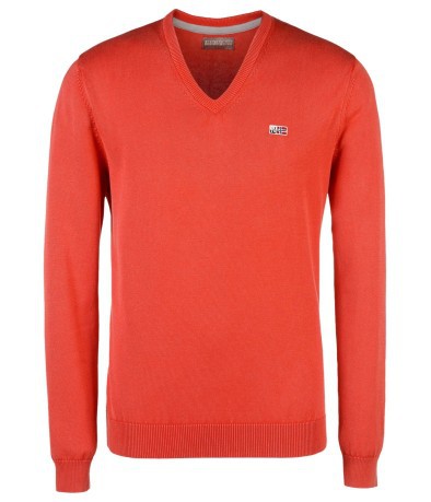 Sweater Davesh V Neckline colore Red -