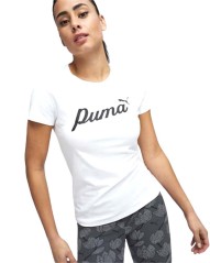 T-Shirt Donna Essential + Script - fronte indossato