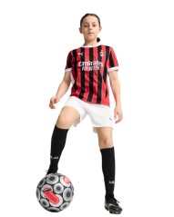 Maglia Calcio Junior AC Milan Casa - fronte indossato - rosso e nero