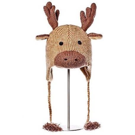 Woman hat manny the Moose