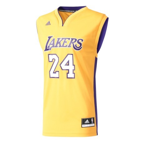 Canotta da basket per uomo NBA Lakers Bryant Adidas, replica ufficiale