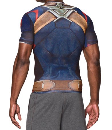 T-shirt para hombre Ego del Capitán América de Compresión colore - Under - SportIT.com