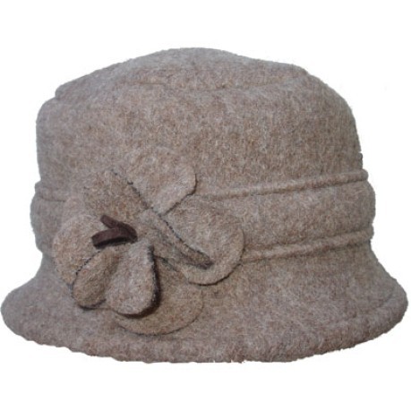 Cappello in lana cotta con fiore Marini Silvano