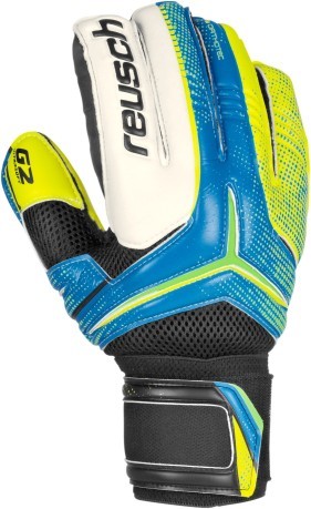Football gloves Receptor Prime G2 Ortho-Tec Reusch blue yellow