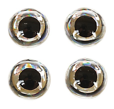 Eyes Stickers, 3D Eyes, 3 mm Silver
