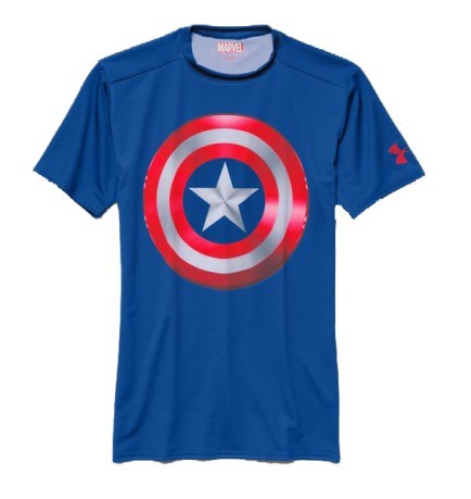 Hombres T-shirt Capitán América 2.0 de compresión