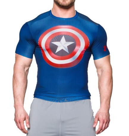  T-shirt uomo Captain American 2.0 compression