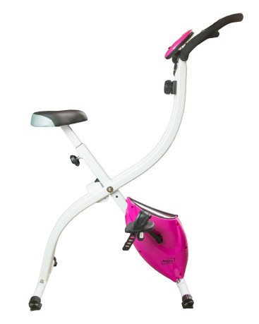 Bicicleta estática magnética, X-Bicicleta plegable de Mariposa blanco-verde