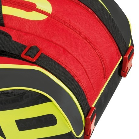 Schwarze tasche, rote und gelbe Extreme 12R Monstercombi