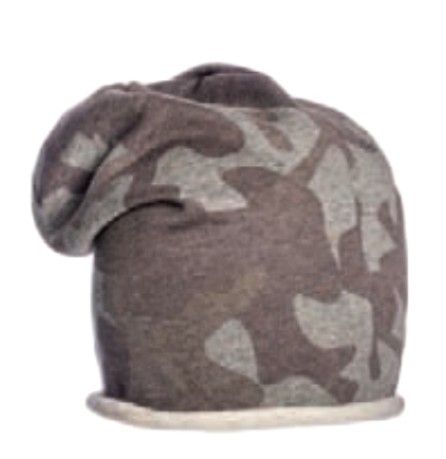 Bonnet bébé camouflage gris