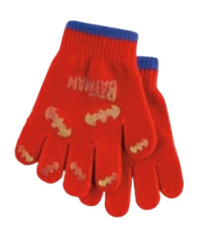 Gloves child Batman red and blue