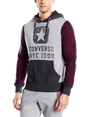 Sweat-shirt hommes Logo Nyc gris rouge