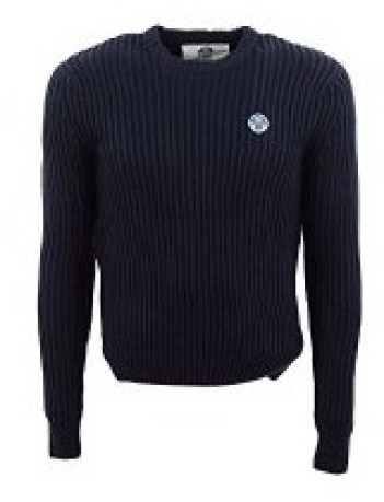 Suéter Hombre Subvención 022 de lana de cordero azul
