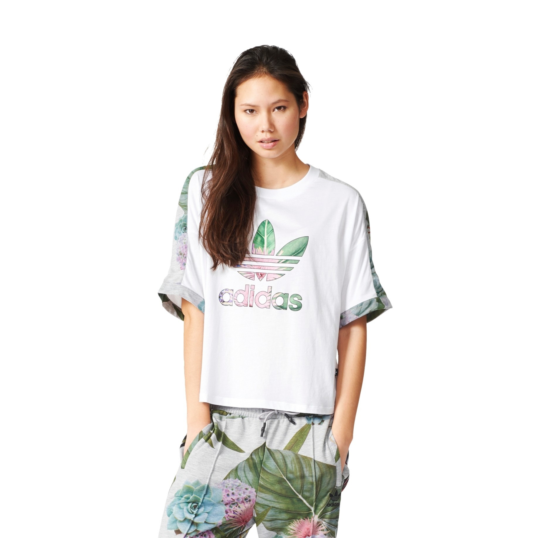 Camiseta De Mujer De Tren Brazalete colore blanco fantasía - Adidas Originals SportIT.com