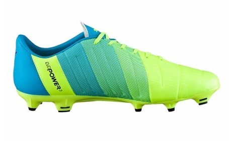 Chaussures de Football Evo Alimentation 3.3 Fg jaune bleu à droite