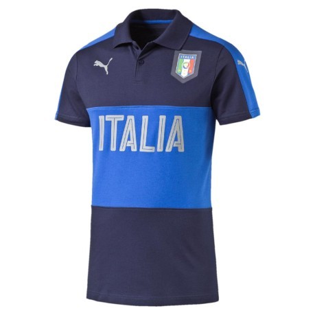 Hommes Polo Italy bleu
