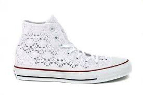 Shoes Hi Canvas Crochet white