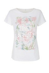 T-Shirt Donna Stampa Rose bianco