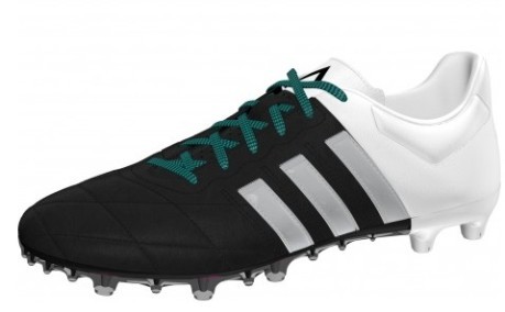 Zapatos de fútbol Ace 15.2 FG/AG Cuero negro blanco