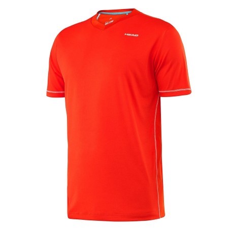 Hommes T-Shirt la Vision V-Cou à l'orange