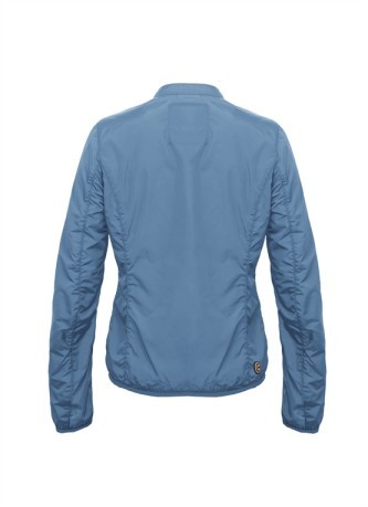 Jacket Woman Nylon Zip Oblique blue