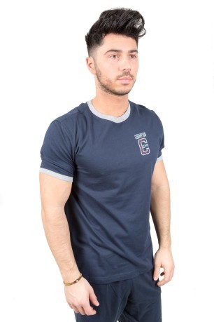 T-Shirt-Mann-Gymnasium grau blau