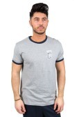 Hombres T-Shirt Gimnasio azul-gris
