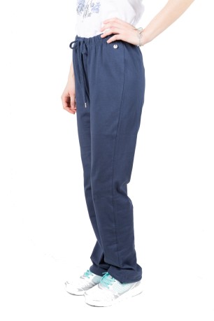Pantalones de Mujer Clásico Jersey Recto azul