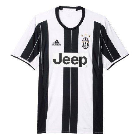 Casa camiseta Réplica de la Juventus blanco-negro