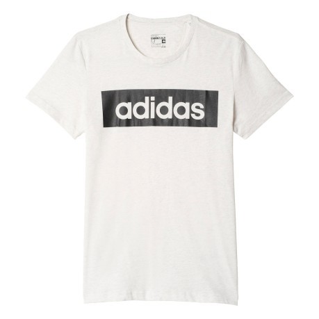 Camiseta de Hombre de los Deportes Esencial Lineal blanco negro