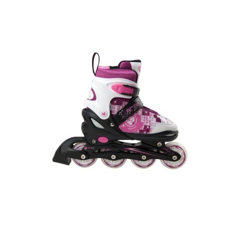 Los patines en línea Niño negro rosa