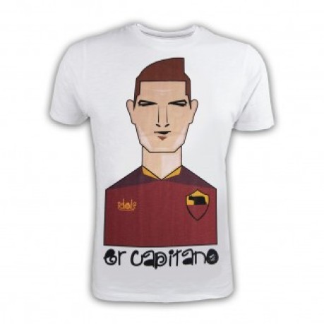 T-Shirt Homme Er Capitaine Totti blanc