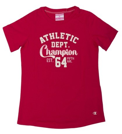 T-Shirt Bambina CrewNeck rosso 