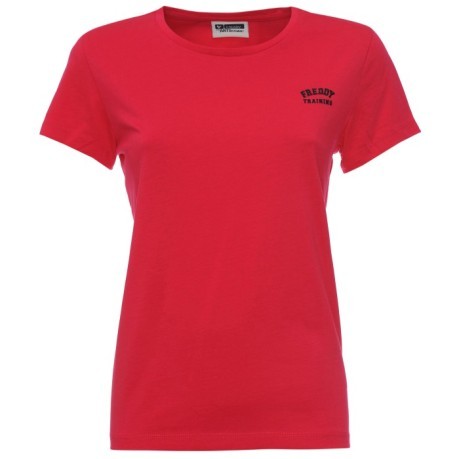 Damen T-Shirt Logo Stil Basic rot