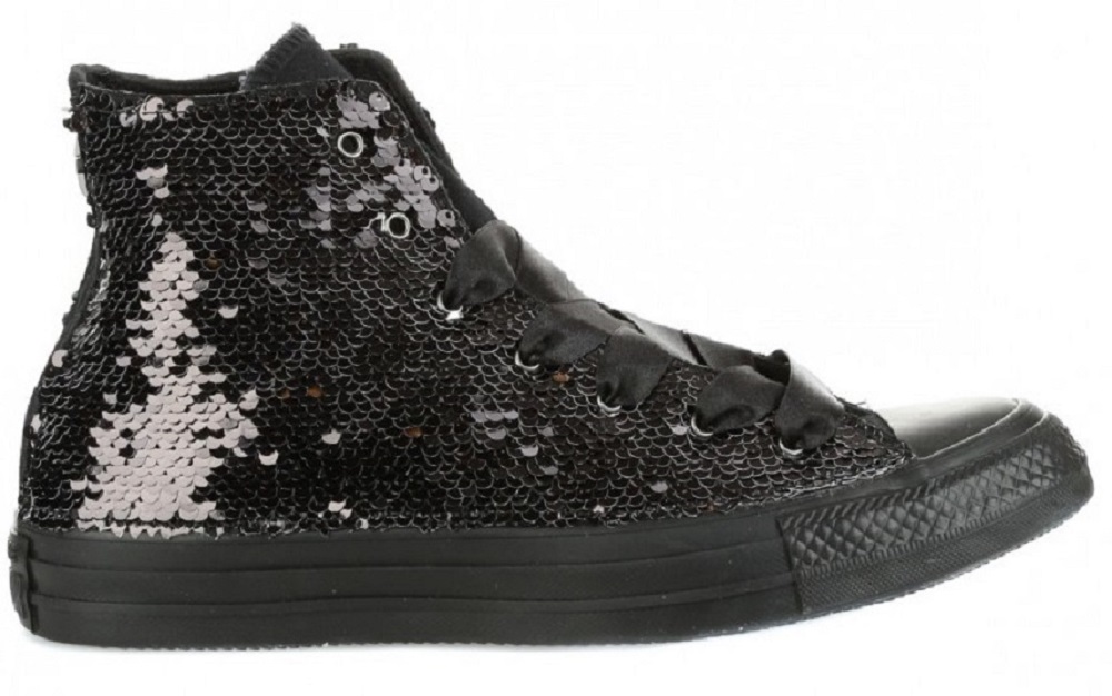 Womens Shoes Hi Sequin colore Black Fantasy - All Star 