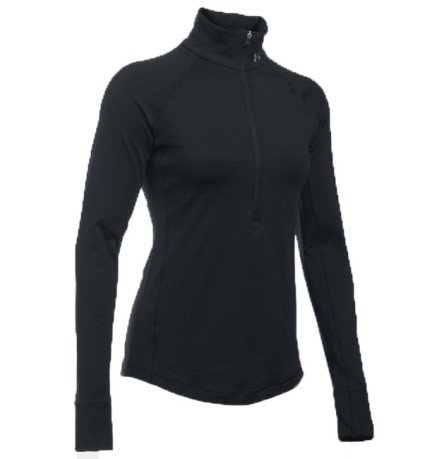 T-Shirt Women's ColdGear Basic Half Zip black