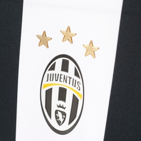 Maillot de Football Authentique de la Juventus 2016/17 blanc noir
