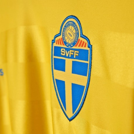 Chemise de la Suède à la Maison Réplique jaune bleu avant