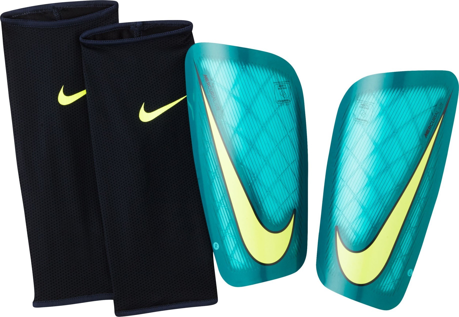 impulso Articulación enseñar Canilleras Mercurial Lite verde colore azul - Nike - SportIT.com