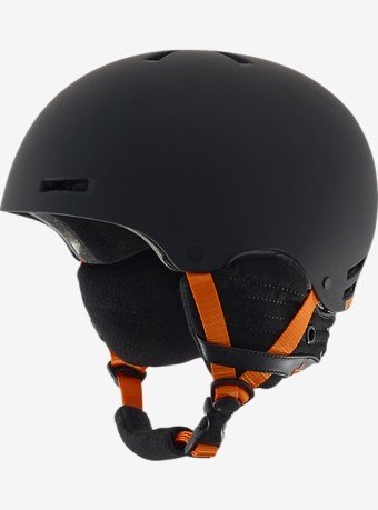 Snowboarding helmet Man Rider black orange