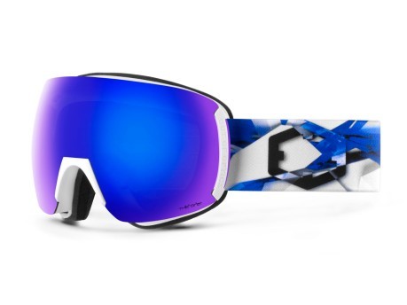 Maske Snowboard-Earth-Artic-weiß-blau
