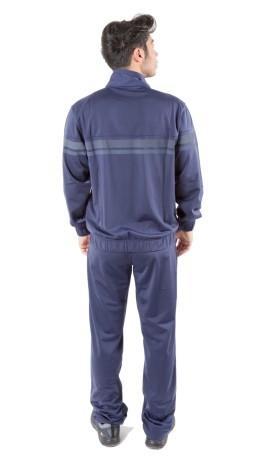 Costume mens Track suit Full Zip bleu bleu