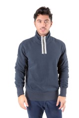 Sweatshirt mens Athletic Half Zip blue
