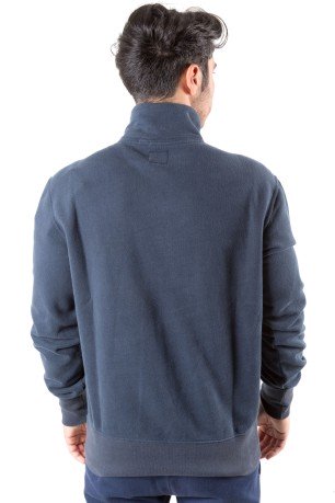 Sweatshirt mens Athletic Half Zip blue