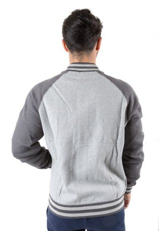 Sweatshirt mens Varsity Bomber jacket-grey