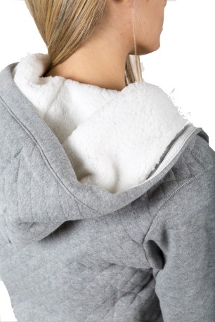 Sweat-shirt Fille Authentique Full Zip gris